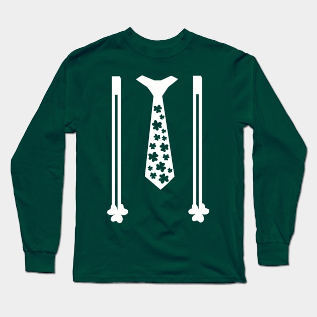 Shamrock Tie Long Sleeve T-Shirt by Designzz